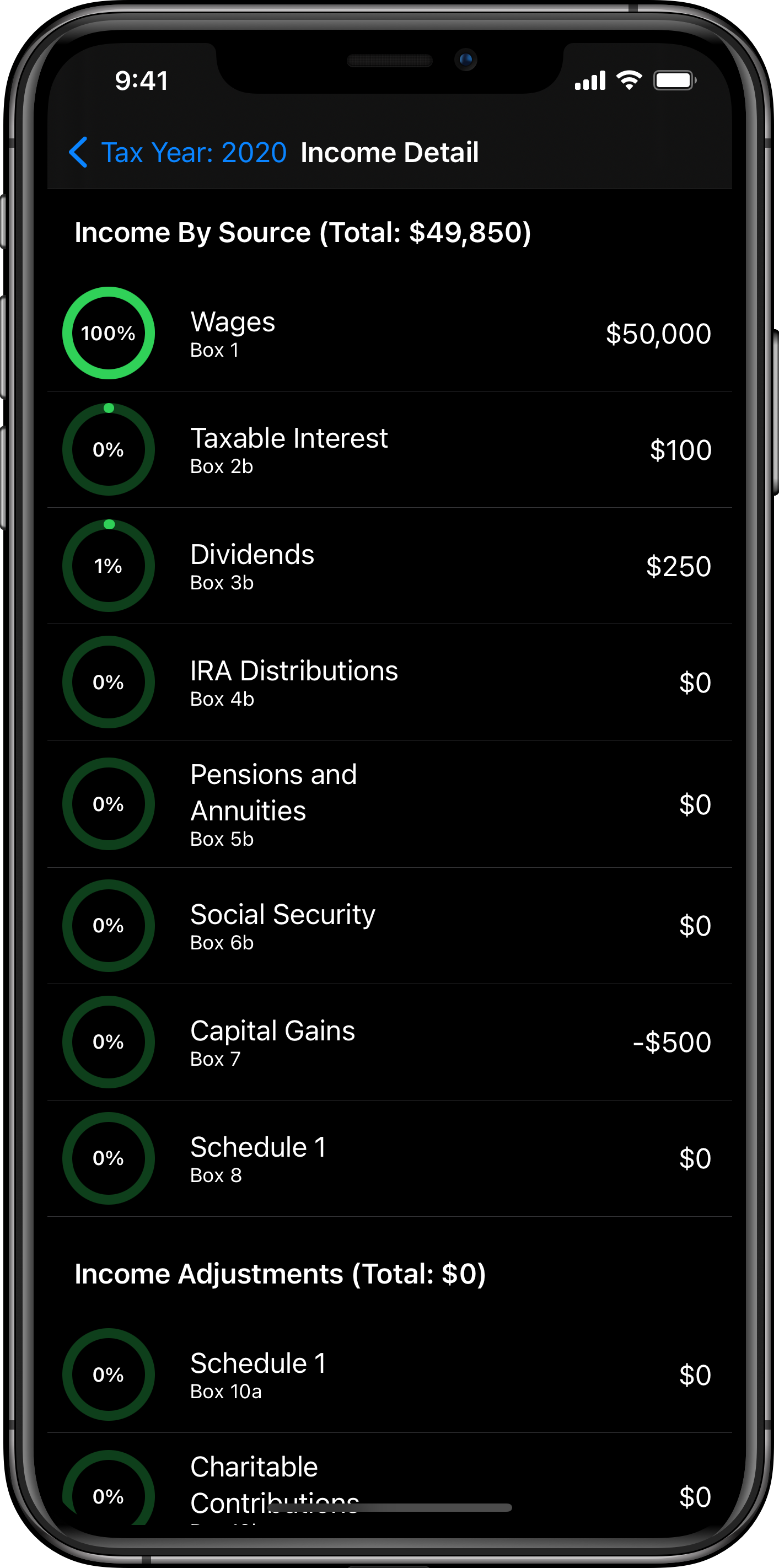 Tax review for iPad and iPhone